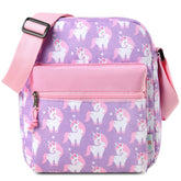 VASCHY Girls Handbag, Cute Shoulder Bag for Teen Little Girls Lightweight Small Cross Body Messenger Satchel Bag with Inner Water Pocket(Purple Unicorn)